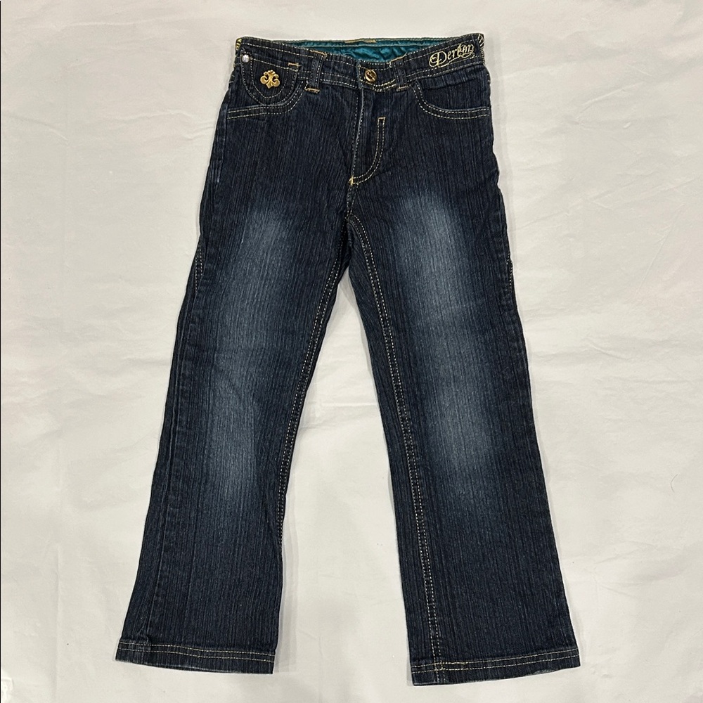 Dereon Indigo Kids Jeans with Gold Accents
